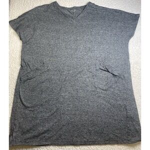 Eileen Fisher Women's Large Gray Organic Cotton Knit Dress With Pockets